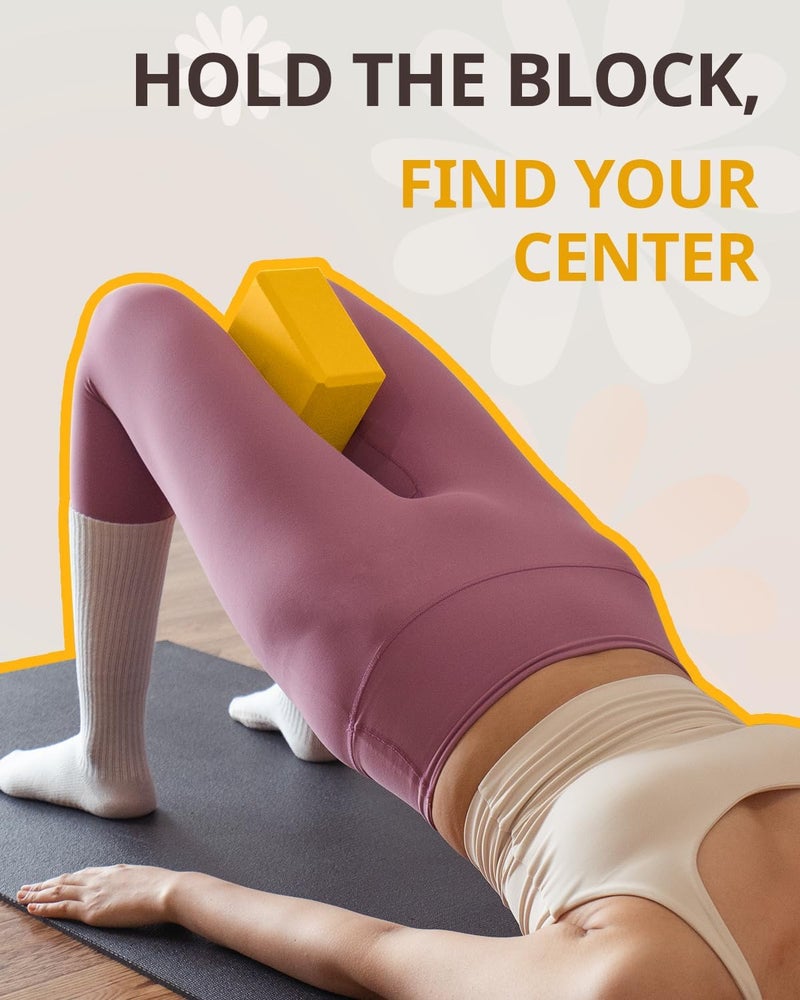 Trideer Yoga Blocks 2 Pack, Soft Non-Slip Foam Blocks with Beveled Edges for Alignment and Stretching in Yoga, Pilates, and Dance - Supportive, Lightweight, Odor Resistant, Latex-Free - Image 3